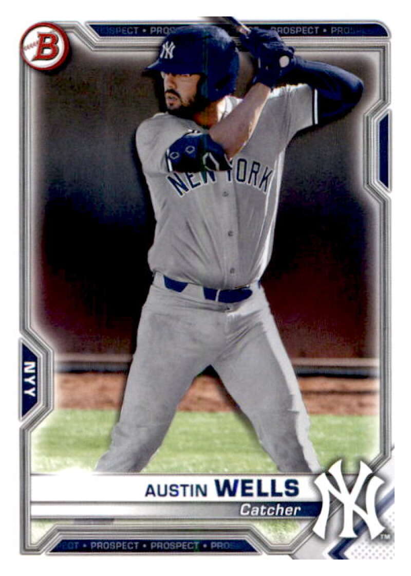 2021 Bowman Prospects #BP-47 Austin Wells New York Yankees V91640 Image 1