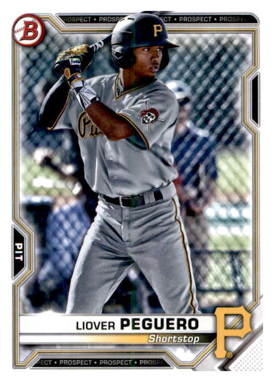 2021 Bowman Prospects #BP-52 Liover Peguero  Pittsburgh Pirates  V91641 Image 1