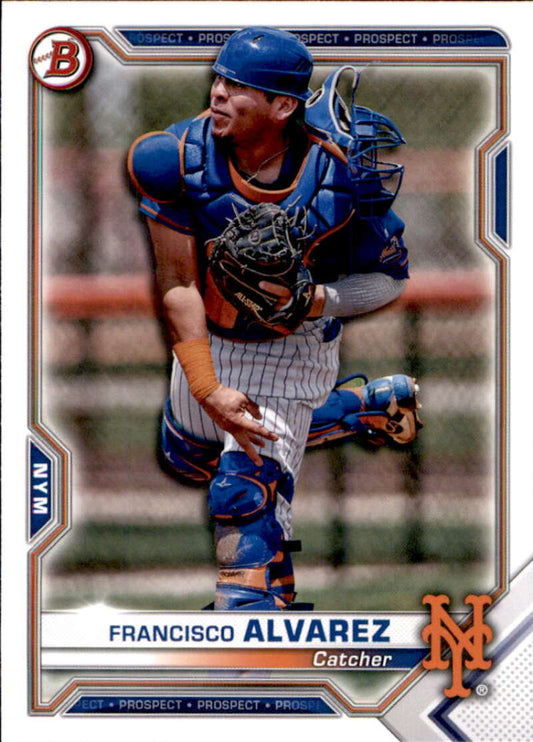 2021 Bowman Prospects #BP-53 Francisco Alvarez  New York Mets  V91642 Image 1