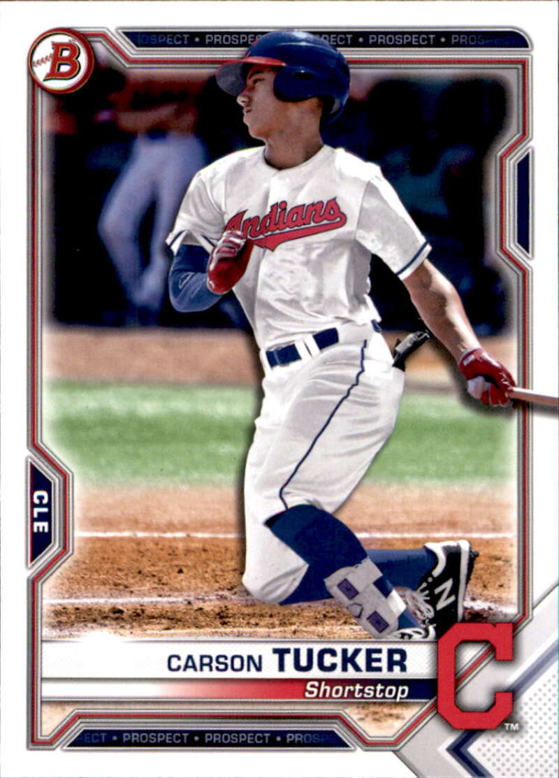 2021 Bowman Prospects #BP-77 Carson Tucker Cleveland Indians V91652 Image 1