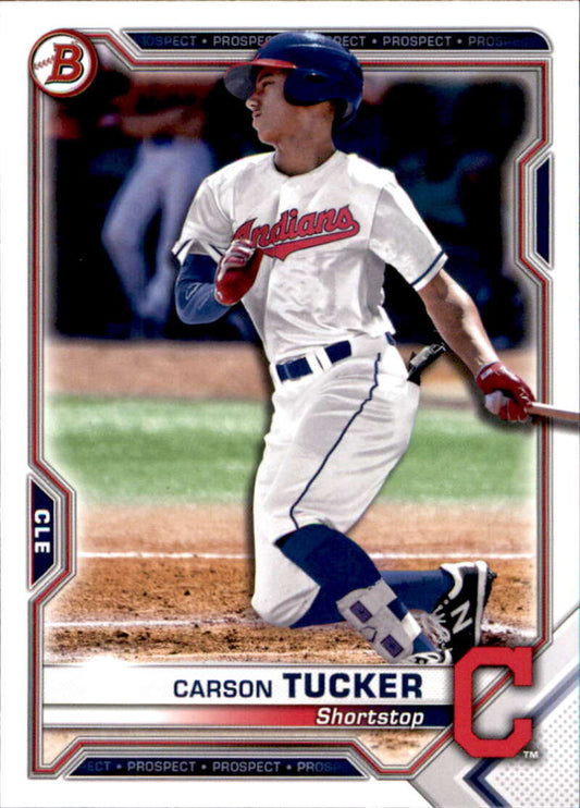 2021 Bowman Prospects #BP-77 Carson Tucker  Cleveland Indians  V91652 Image 1