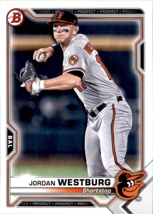 2021 Bowman Prospects #BP-98 Jordan Westburg  Baltimore Orioles  V91662 Image 1