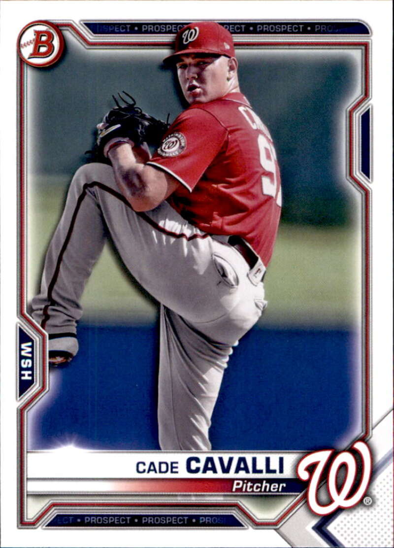 2021 Bowman Prospects #BP-99 Cade Cavalli  Washington Nationals  V91663 Image 1