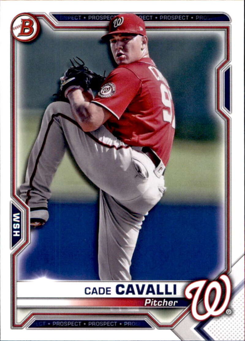 2021 Bowman Prospects #BP-99 Cade Cavalli Washington Nationals V91663 Image 1