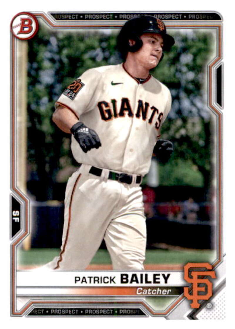 2021 Bowman Prospects #BP-108 Patrick Bailey San Francisco Giants V91666 Image 1