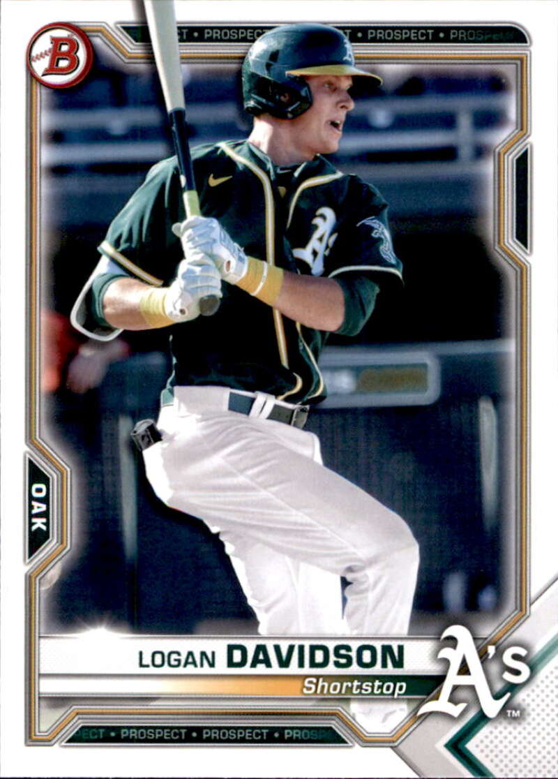 2021 Bowman Prospects #BP-115 Logan Davidson Oakland Athletics V91669 Image 1