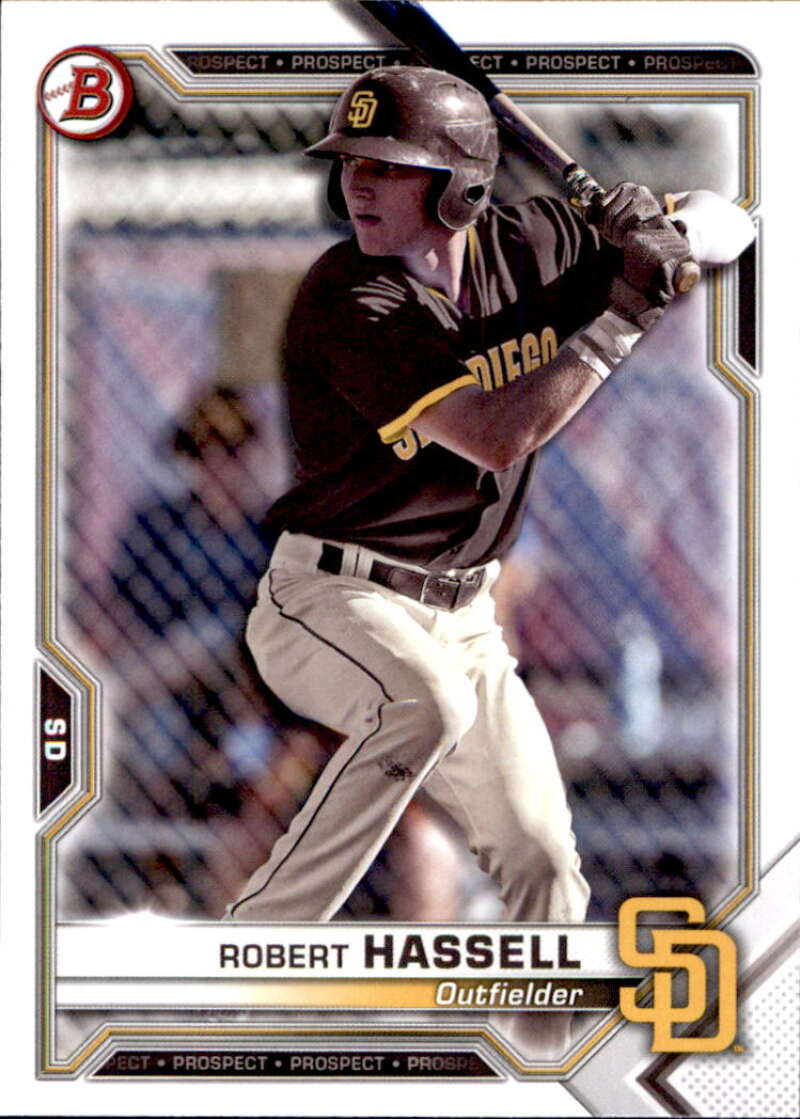 2021 Bowman Prospects #BP-120 Robert Hassell San Diego Padres V91673 Image 1