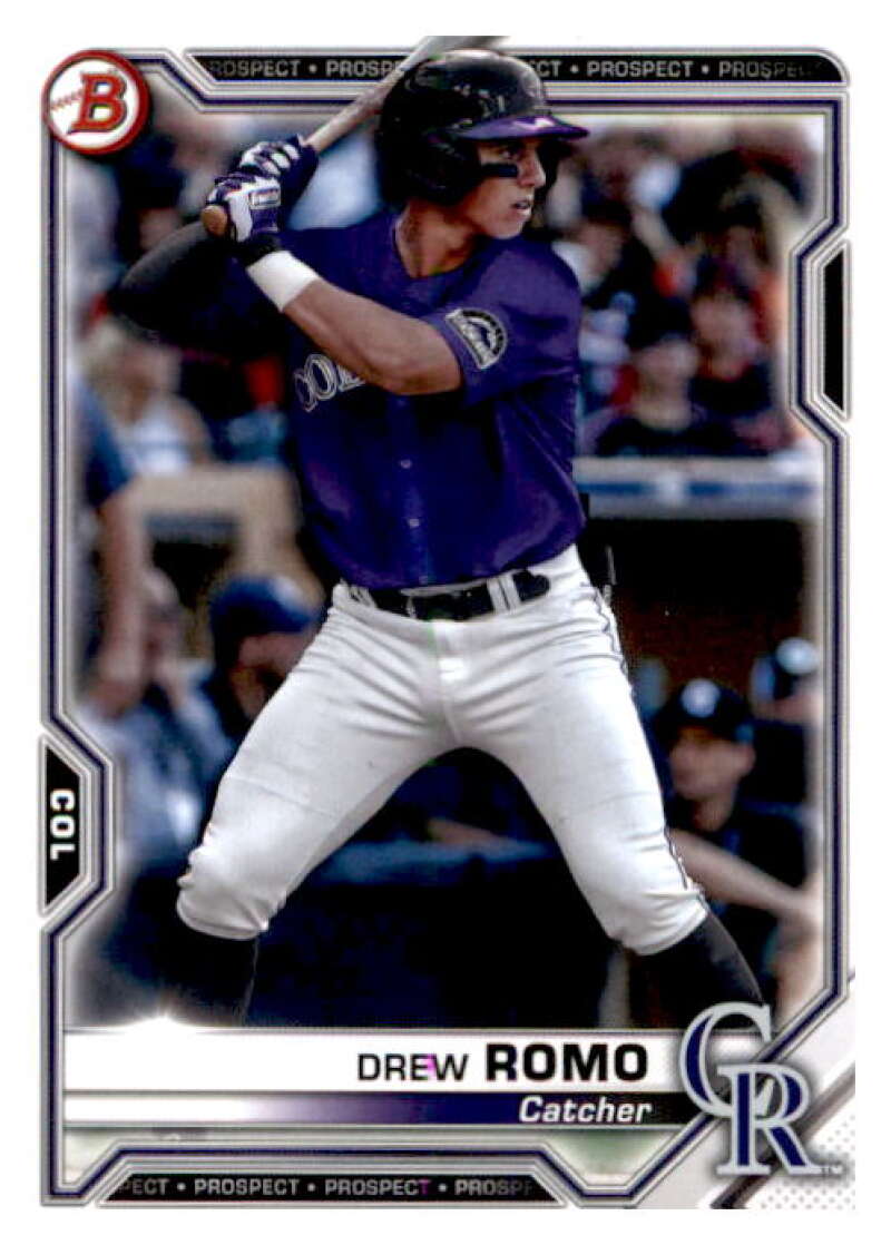 2021 Bowman Prospects #BP-126 Drew Romo Colorado Rockies V91675 Image 1
