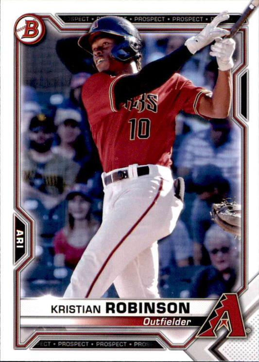 2021 Bowman Prospects #BP-136 Kristian Robinson  Arizona Diamondbacks  V91678 Image 1