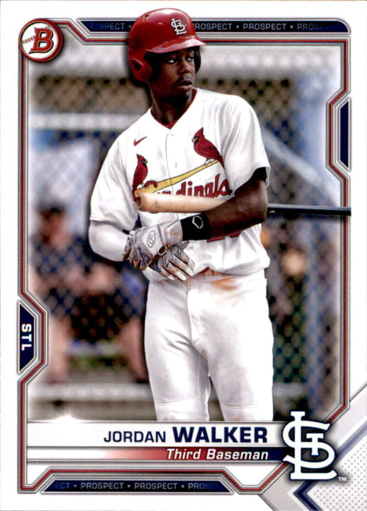 2021 Bowman Prospects #BP-146 Jordan Walker  St. Louis Cardinals  V91684 Image 1