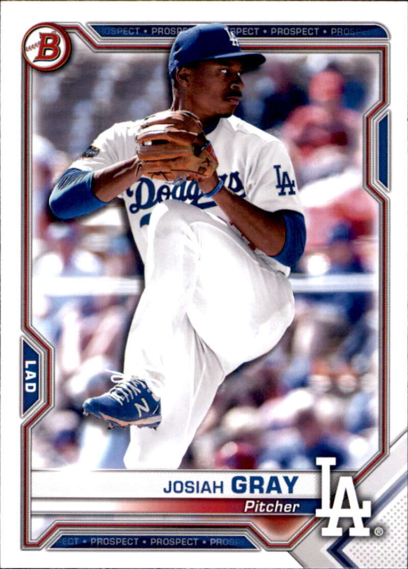 2021 Bowman Prospects #BP-150 Josiah Gray Los Angeles Dodgers V91685 Image 1