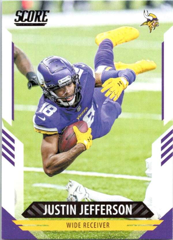 2021 Score #150 Justin Jefferson Minnesota Vikings V88408 Image 1