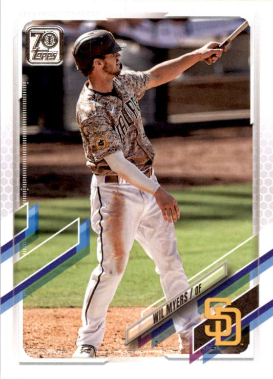 2021 Topps Baseball  #332 Wil Myers  San Diego Padres  Image 1