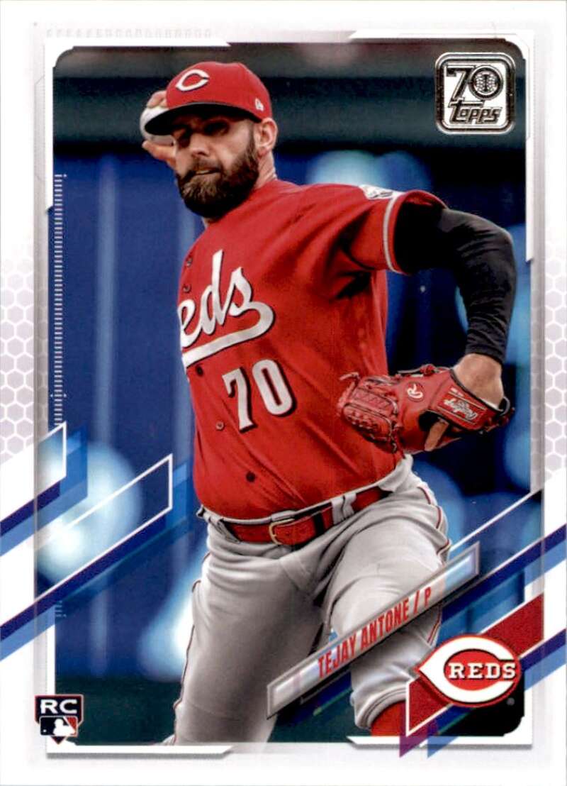 2021 Topps Baseball #333 Tejay Antone RC Rookie Cincinnati Reds Image 1