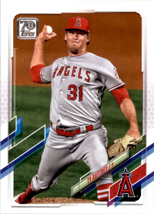 2021 Topps Baseball  #363 Ty Buttrey  Los Angeles Angels  Image 1