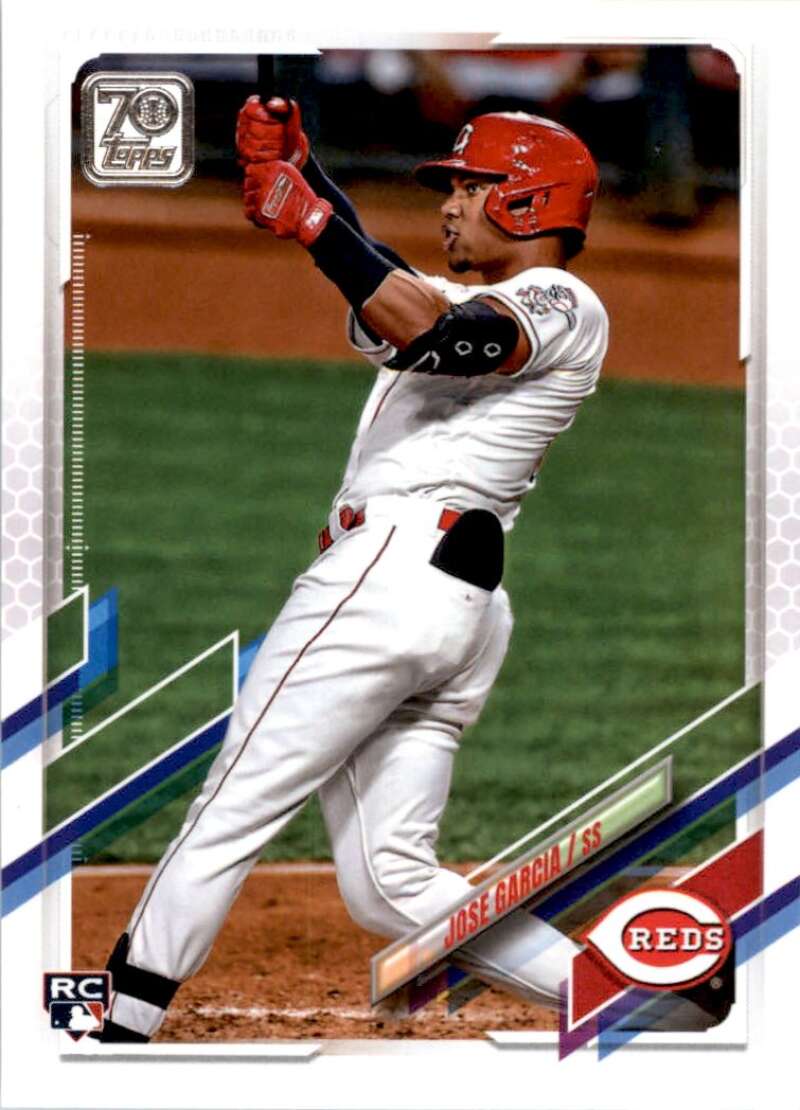 2021 Topps Baseball #374 Jose Garcia RC Rookie Cincinnati Reds Image 1