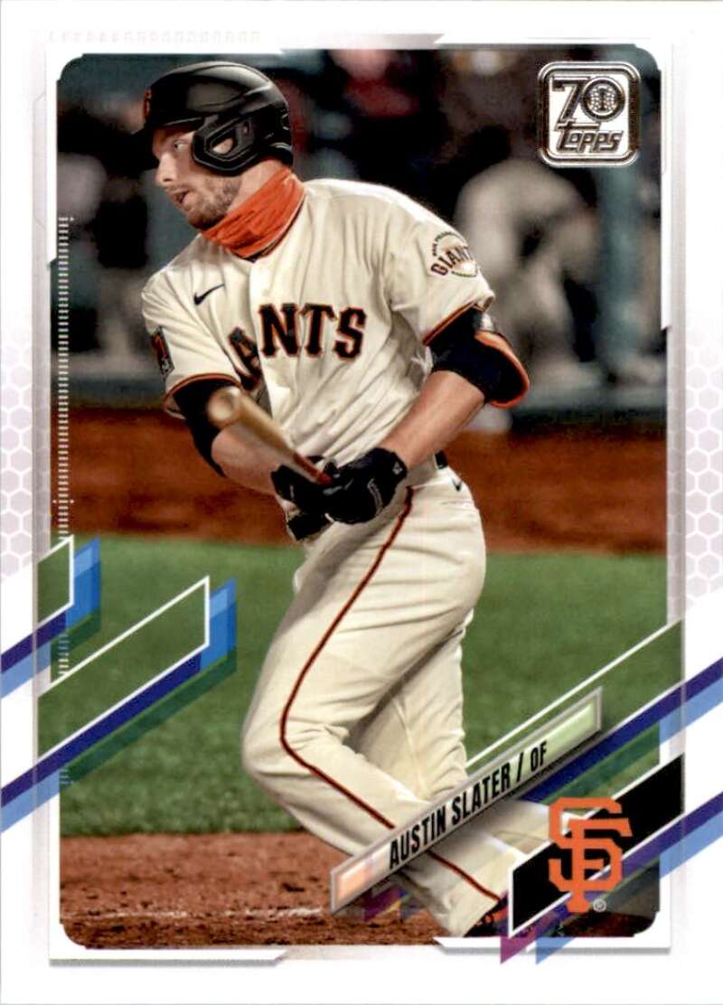 2021 Topps Baseball #378 Austin Slater San Francisco Giants Image 1