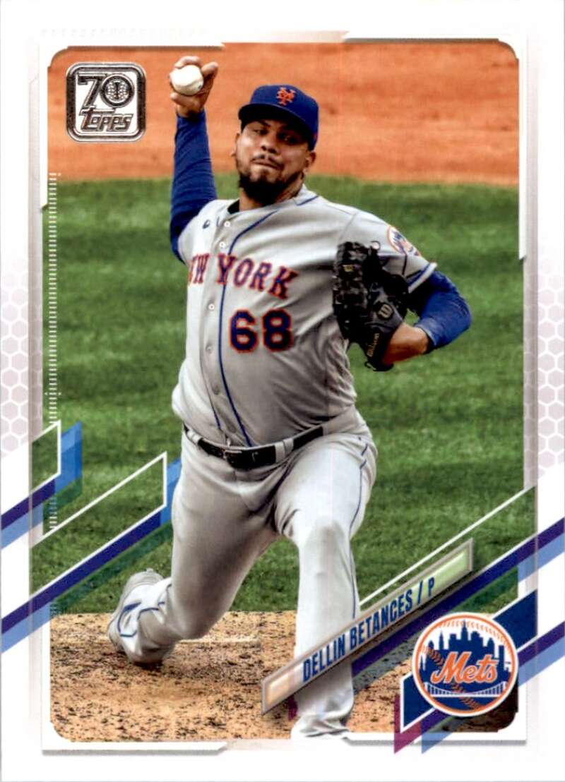 2021 Topps Baseball #385 Dellin Betances New York Mets Image 1