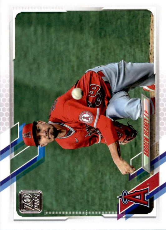 2021 Topps Baseball  #387 Andrew Heaney  Los Angeles Angels  Image 1