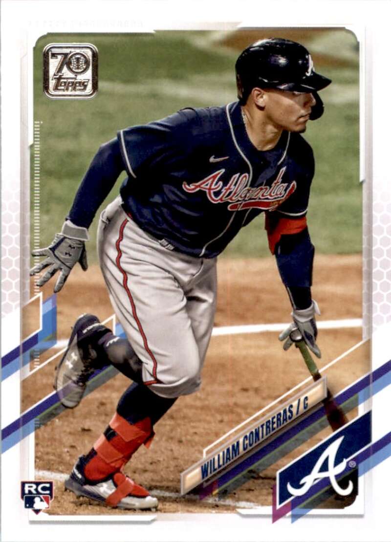 2021 Topps Baseball #390 William Contreras RC Rookie Atlanta Braves Image 1
