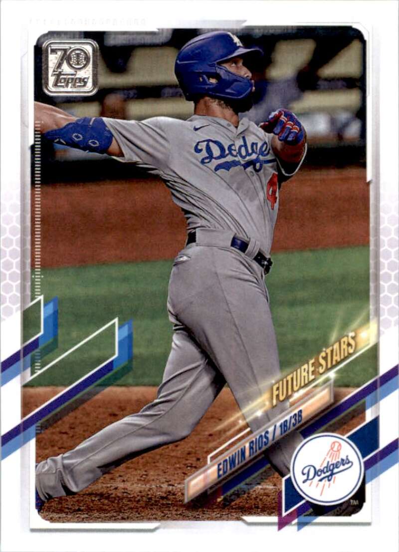 2021 Topps Baseball #393 Edwin Rios Los Angeles Dodgers Image 1
