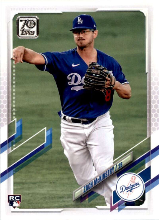 2021 Topps Baseball  #394 Zach McKinstry  RC Rookie Los Angeles Dodgers  Image 1