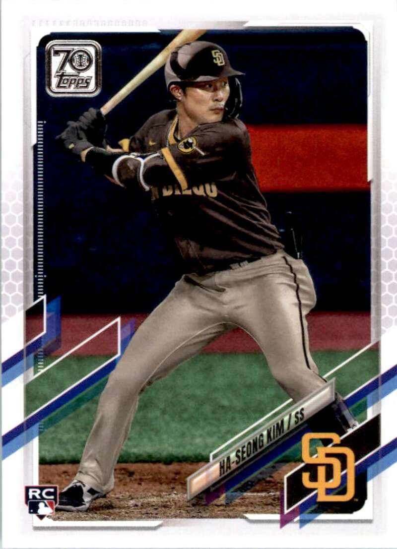 2021 Topps Baseball #398 Ha-Seong Kim RC Rookie San Diego Padres Image 1