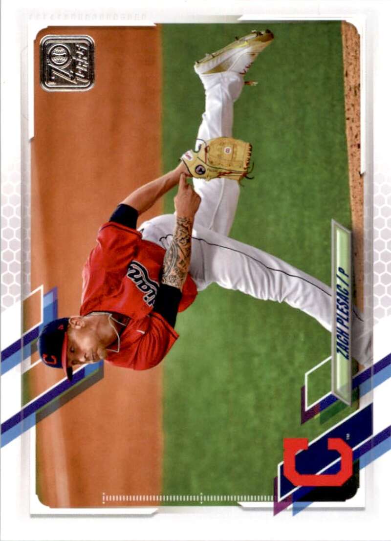 2021 Topps Baseball #403 Zach Plesac Cleveland Indians Image 1