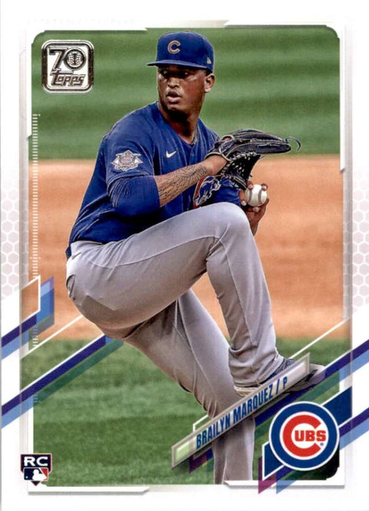 2021 Topps Baseball  #404 Brailyn Marquez  RC Rookie Chicago Cubs  Image 1