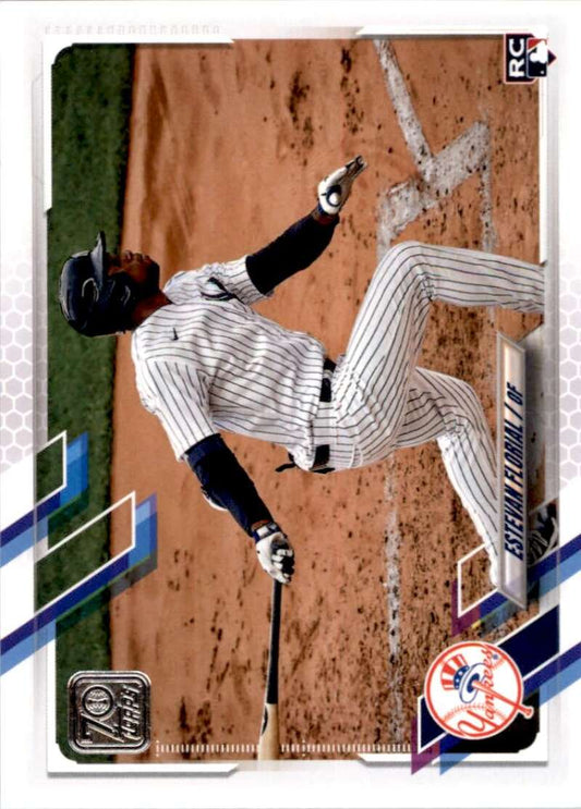 2021 Topps Baseball  #406 Estevan Florial  RC Rookie New York Yankees  Image 1