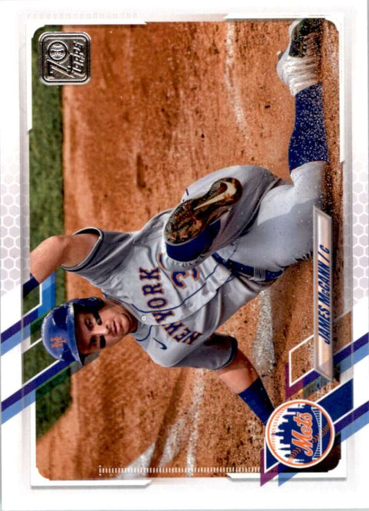2021 Topps Baseball  #410 James McCann  New York Mets  Image 1