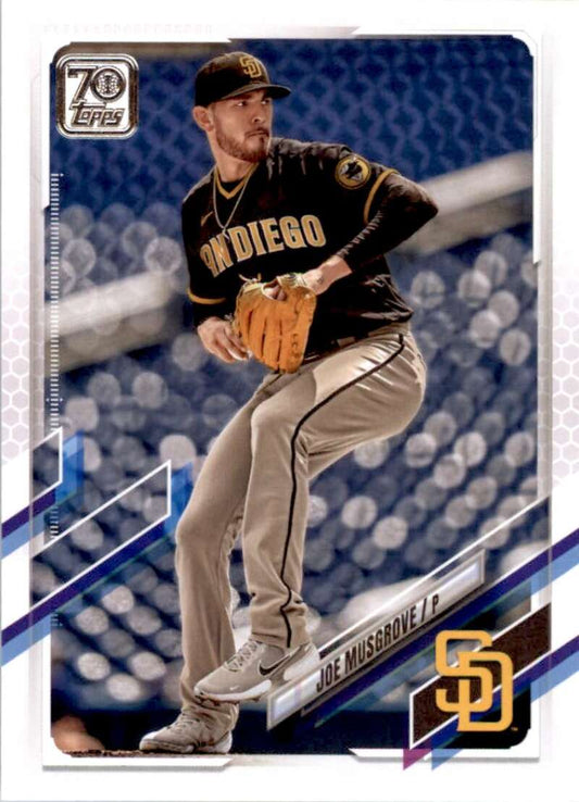 2021 Topps Baseball  #411 Joe Musgrove  San Diego Padres  Image 1