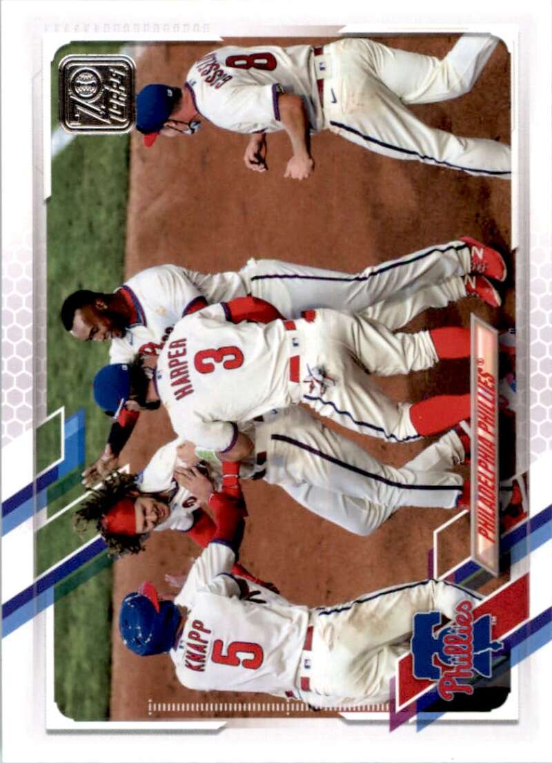 2021 Topps Baseball #428 Philadelphia Phillies Image 1