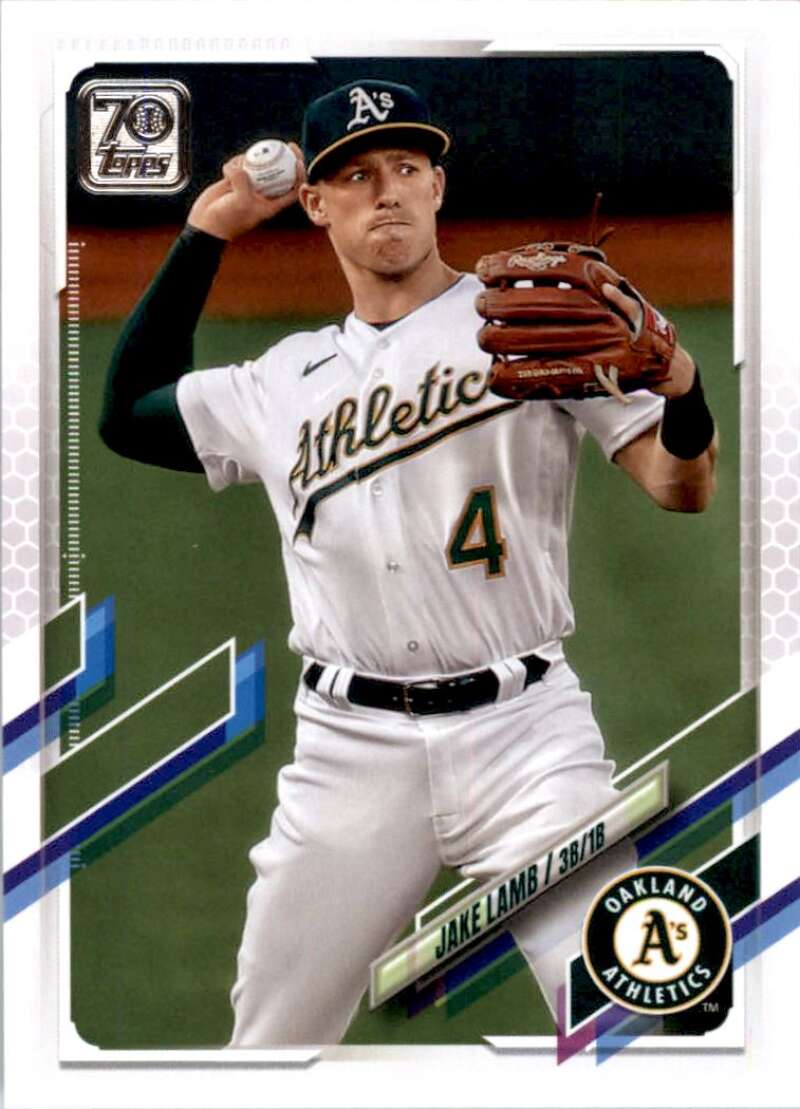 2021 Topps Baseball #442 Jake Lamb Oakland Athletics Image 1