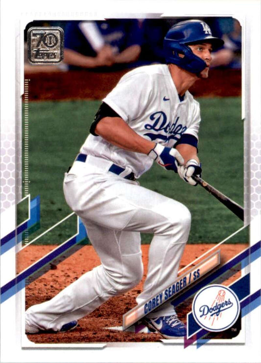 2021 Topps Baseball  #450 Corey Seager  Los Angeles Dodgers  Image 1