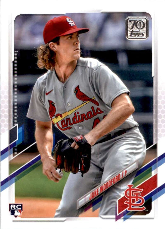 2021 Topps Baseball  #451 Jake Woodford  RC Rookie St. Louis Cardinals  Image 1
