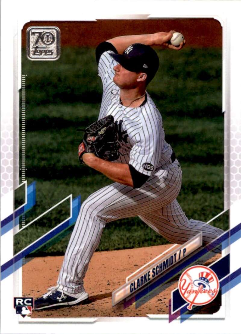 2021 Topps Baseball #456 Clarke Schmidt RC Rookie New York Yankees Image 1