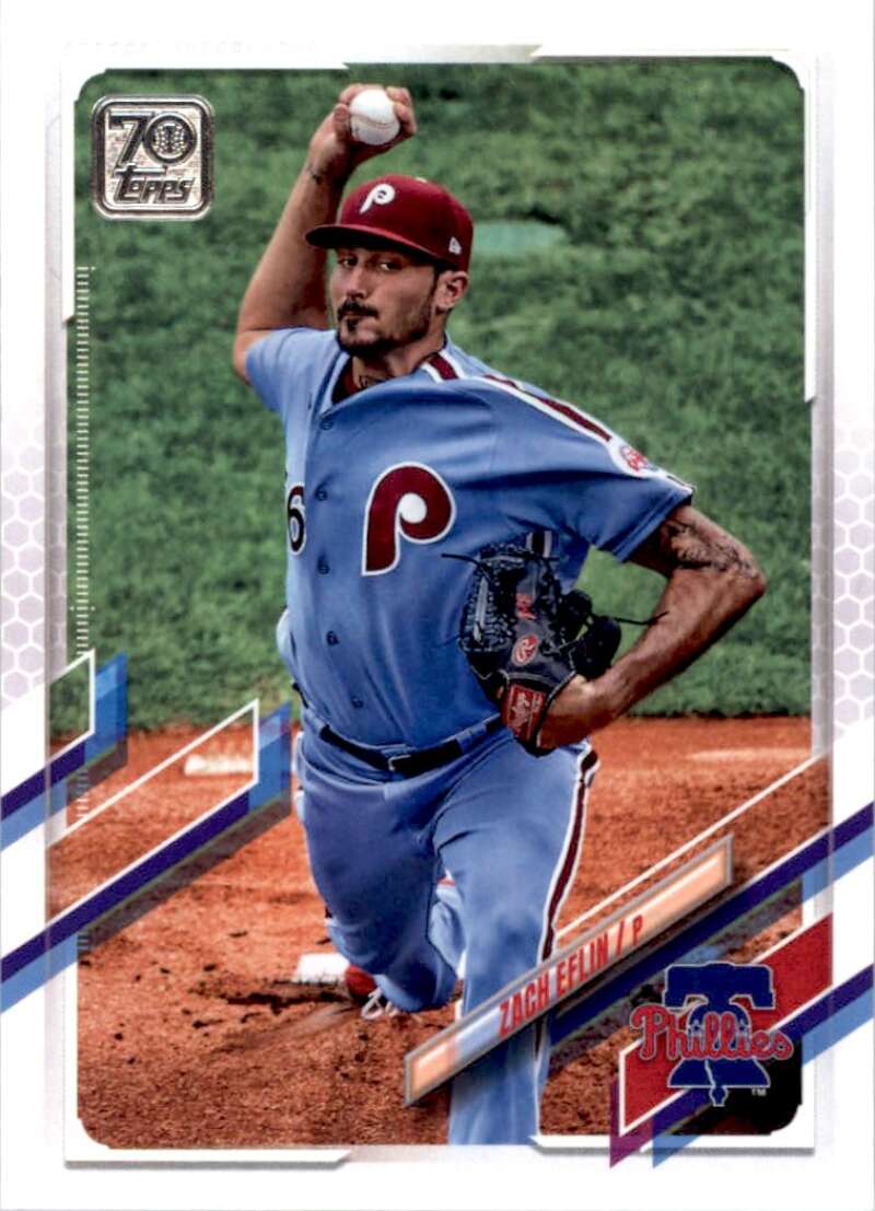2021 Topps Baseball #460 Zach Eflin Philadelphia Phillies Image 1
