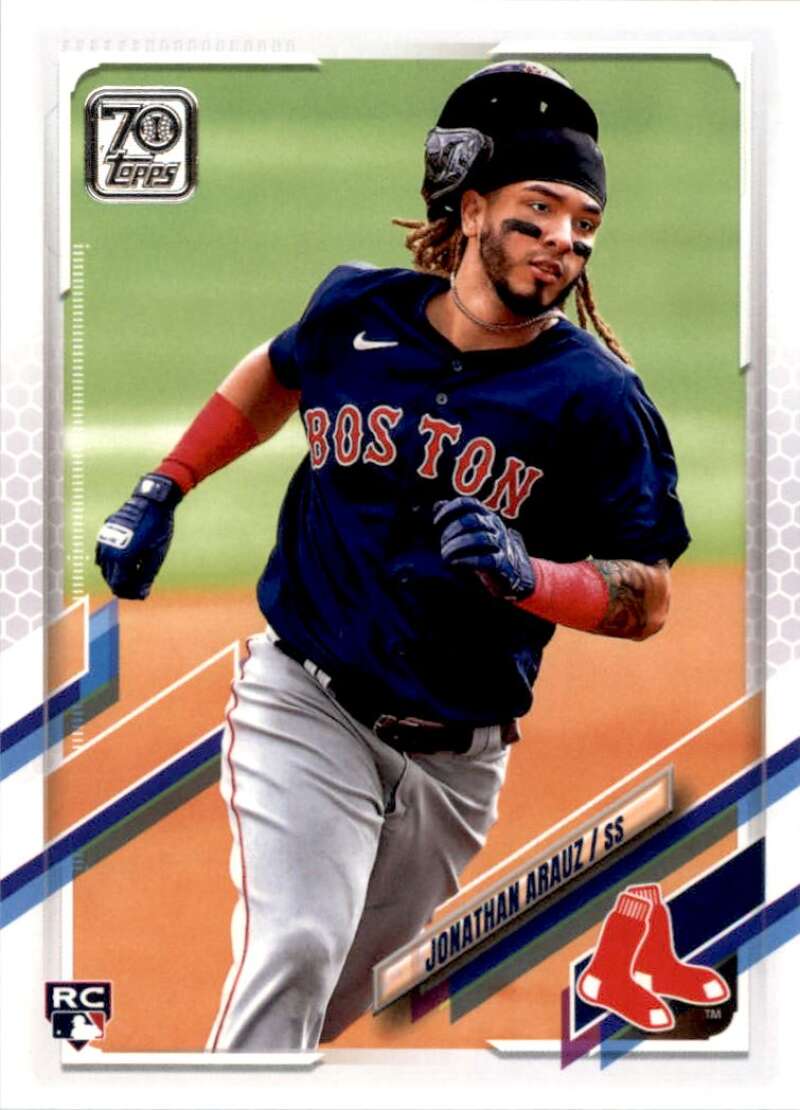 2021 Topps Baseball #468 Jonathan Arauz RC Rookie Boston Red Sox Image 1