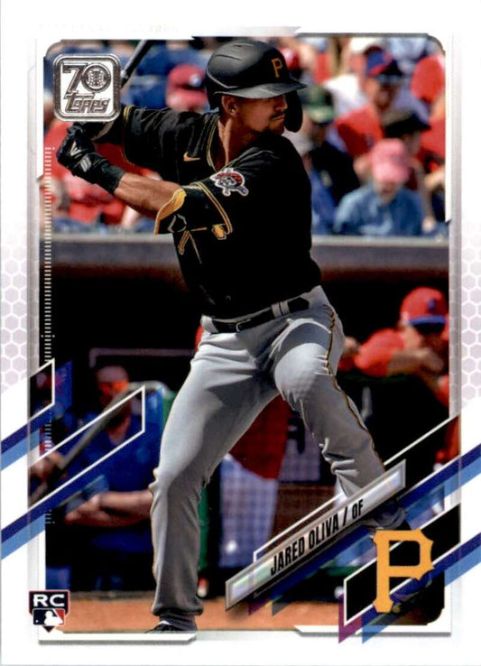 2021 Topps Baseball  #471 Jared Oliva  RC Rookie Pittsburgh Pirates  Image 1