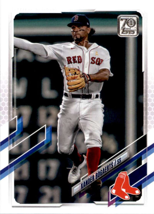 2021 Topps Baseball  #476 Xander Bogaerts  Boston Red Sox  Image 1