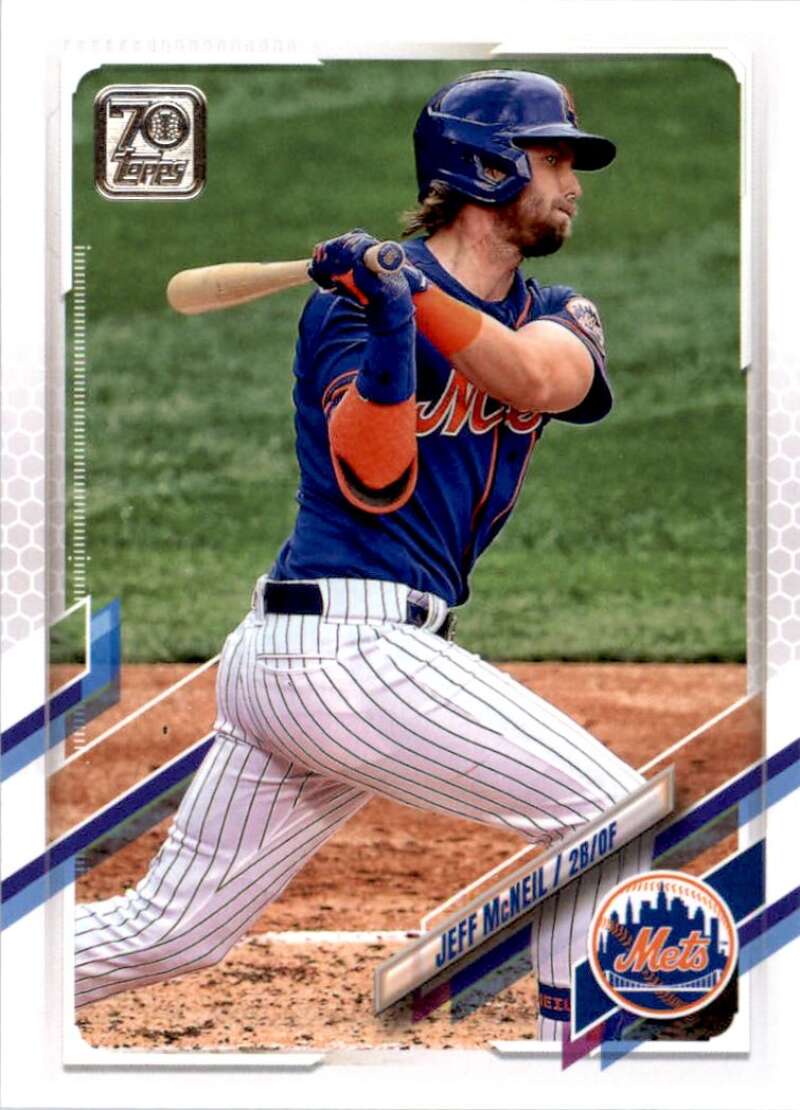 2021 Topps Baseball #489 Jeff McNeil New York Mets Image 1