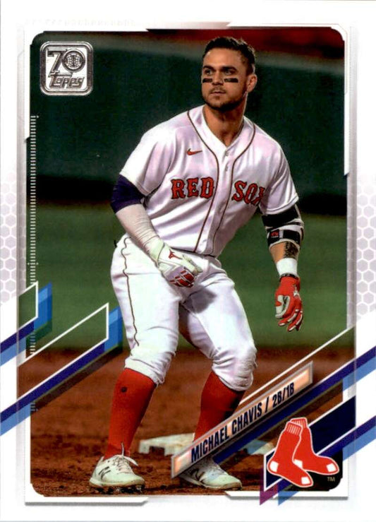 2021 Topps Baseball  #491 Michael Chavis  Boston Red Sox  Image 1
