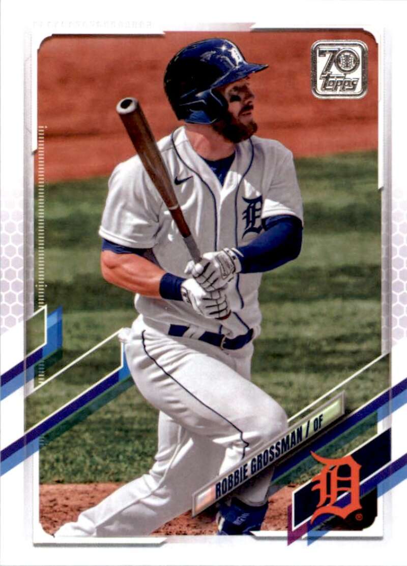 2021 Topps Baseball #509 Robbie Grossman Detroit Tigers Image 1