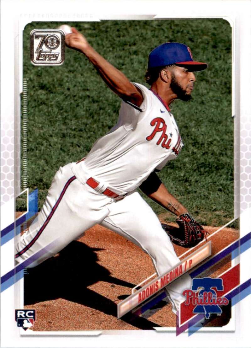 2021 Topps Baseball #510 Adonis Medina RC Rookie Philadelphia Phillies Image 1