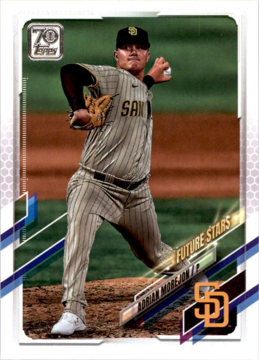 2021 Topps Baseball  #518 Adrian Morejon  San Diego Padres  Image 1