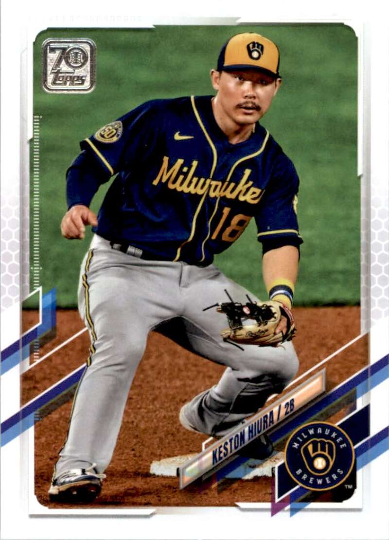 2021 Topps Baseball #521 Keston Hiura Milwaukee Brewers Image 1