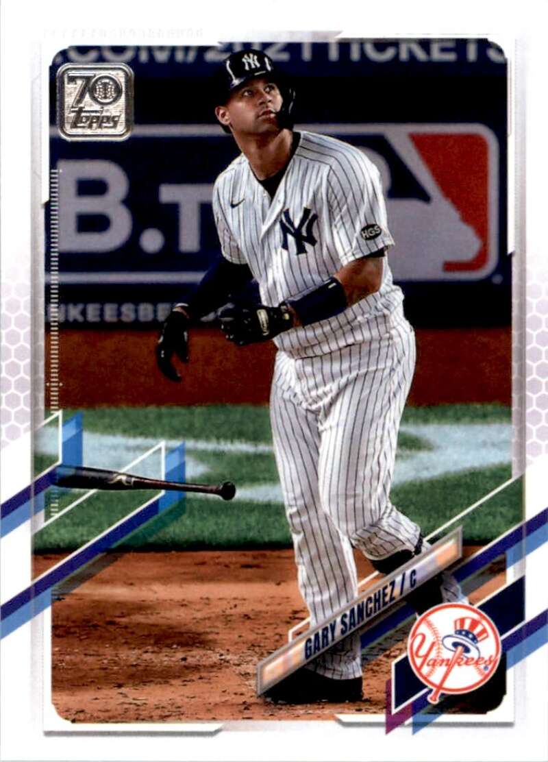 2021 Topps Baseball #525 Gary Sanchez New York Yankees Image 1