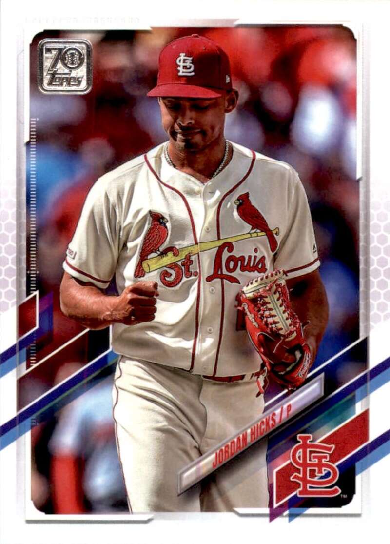 2021 Topps Baseball #536 Jordan Hicks St. Louis Cardinals Image 1