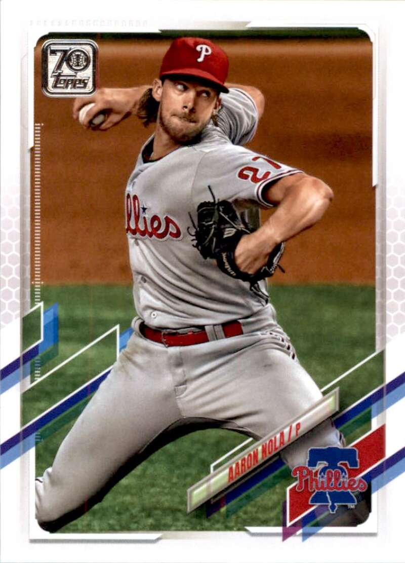2021 Topps Baseball #537 Aaron Nola Philadelphia Phillies Image 1
